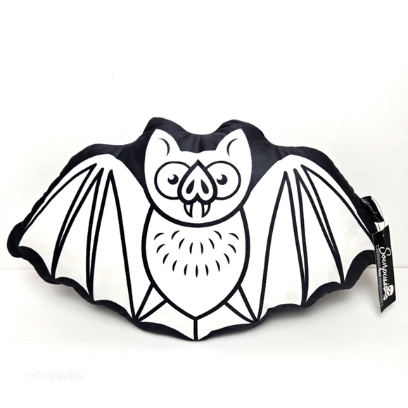Sourpuss Batty Pillow Halloween Bat Pillow - Picture 6 of 8